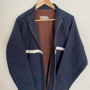 Yellow Rat | Made In USA Mechanic Style Jacket Navy Full Zip Canvas, size XL